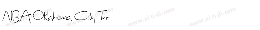 NBA Oklahoma City Th字体转换